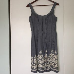 Nine West navy blue and white sleeveless dress